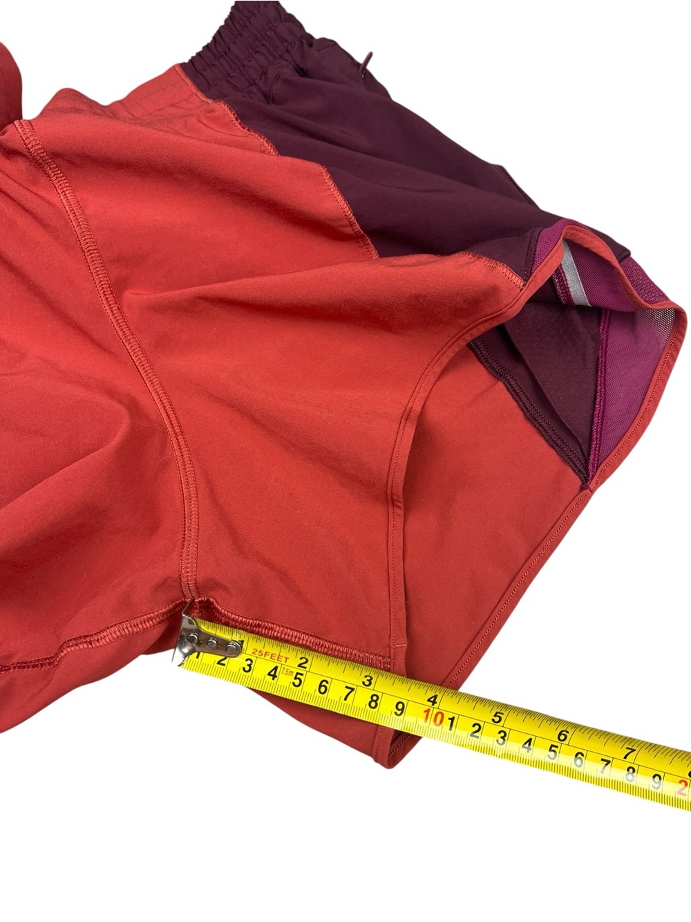 Lululemon Hotty Hot Short Women’s 4 Red Merlot Colorblock Athletic Running Lined - Picture 12 of 12